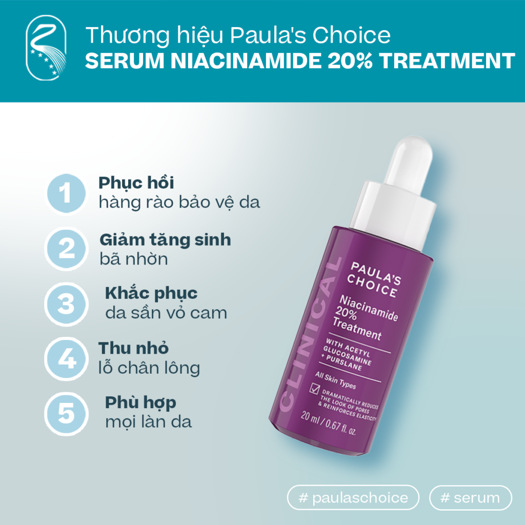 serum kiềm dầu thu nhỏ lỗ chân lông sáng da mờ thâm