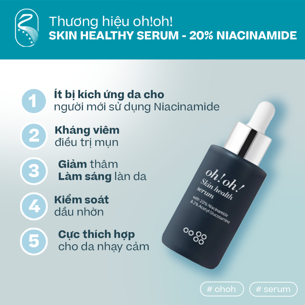 serum kiềm dầu thu nhỏ lỗ chân lông sáng da mờ thâm